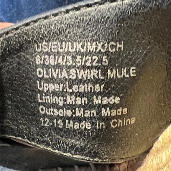 NWOB KENNETH COLE NEW YORK Women's Navy 1-1/2" Platform Olivia Swirl Mules 6 - Picture 7 of 7